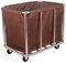 Carrello per lavanderia commerciale, 400 l, grande, in acciaio pesante, resistente e inodore, con ruote e fodera in tela rimovibile, per Lndustrial/casa (colore marrone)