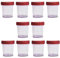 SUMEDTEC 10er Pack (120 ml) sterile Urin-Analyse-Behälter mit luftdichtem Deckel und Namensschild.