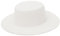 GEMVIE Fedora Hut mit Breite Krempe Damen Herren Wolle Filzhut Flache Kirche Derby Hut M Weiß