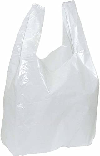 100 Stück 300x200x600mm Hemdchentragetaschen Plastik-Beutel Tüten weiß Tragetasche geeignet für Lebensmittel