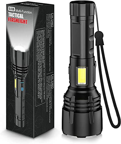 AOMEES Torch, Rechargeable LED Torches USB P70 for Identification Camping Night Fishing