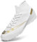 ASOCO DREAM Fußballschuhe Herren High Top Kunstrasen Fussballschuhe Professionelle Kinder Athletics Trainingsschuhe Outdoor Sport Football Schuhe,Weiß,37 EU
