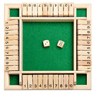 NUOBESTY Vierseitige Flop-Spiele Adukt-Spielzeug Intelligentes Spiel Zum Lernen Von Altmodisches Würfelspaßspiel Spieltische Für Erwachsene Holzspielzeug Eltern-Kind Bambus Planke Anzahl