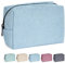 MAANGE Kosmetiktaschen für Frauen Kleine Schminktasche für Handtasche Cord Make up Tasche Reise Kosmetiktaschen mit Metall Reißverschluss Kleine Make up Tasche für Reisen (blau)