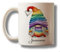 Personalised Mug with Rainbow Gnome Gonk and your name perfect Valentine birthday Christmas present gift pink grey girl gnome mug
