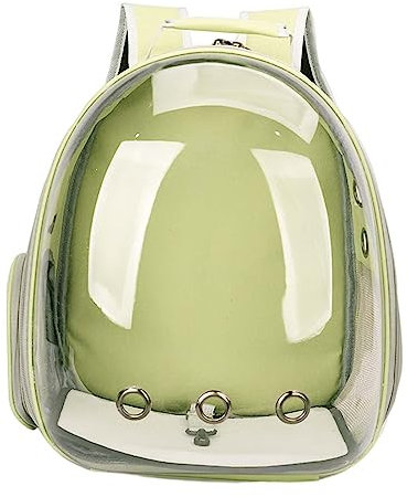 Folpus Sac à Dos De Transport pour Chiens, Espace pour Animaux De Compagnie Capsule Sac à Dos, Sac De Voyage pour Animal Domestiqu avec Ventilation sur 3 Côtés pour Petit Chien, Chat - Vert
