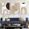 JNAOZI Images géométriques en ligne abstraite,Affiche d'art botanique abstraite,Art mural de décoration intérieure intérieure,Sans cadre (60 x 90 cm*3,images-2)…
