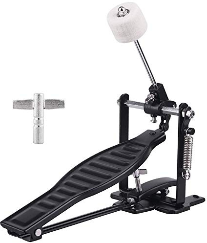 Huudngeje Schlagzeug Pedal Schwarz Aluminium Legierung Kinder Rack Schlagzeug Pedal Set mit Trommel SchläGer Stock &Trommel SchlüSsel