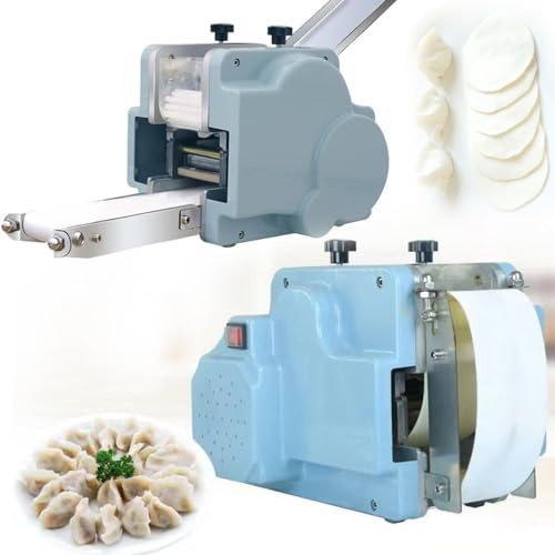TAHALI Automatic Dumpling Skin Maker Machine Stainless Steel, Commercial Spring Roll/Pierogi/Ravioli/Momo, 120W Dough Sheeter Dumpling Wrapper Machine,70mm