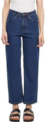 Urban Classics Damen Jeans Ladies Cropped Straight Leg Denim Pants, Crop Jeans mit geradem Bein, High Waist, Größen 28-36
