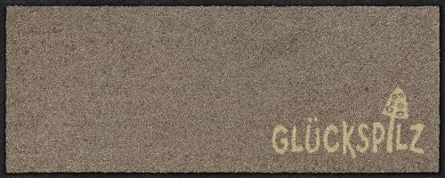 Salonloewe Fußmatte 030x075 cm Glückspilz Fußabtreter, innen, außen, Schmutzfangmatte, Sauberlauf-Teppich