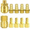 ysister 10 Stück 1/4BSP Druckluftkupplung,Luftkompressor-Fittings Schnellanschluss,Druckluft Zubehör, Für Anschluss Schlauch Adapter,Luftleitung Schlauch Kompressor Fitting Kupplungen