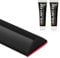 Flintronic Autoadesiva Silicone Doccia Barriera, 2M Soglia Doccia Pieghevole, Pieghevole Bagno Acqua Barriera, con 2 * 20G Colla, Striscia di Ritenzione Idrica Della Soglia Del Bagno(Nero)