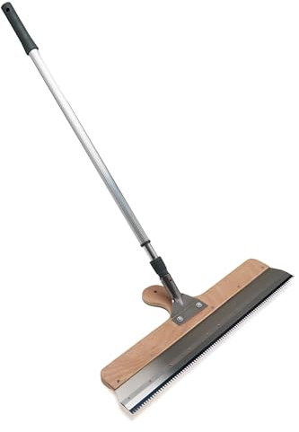 Großflächenrakel 560mm mit Teleskopstiel Stehrakel Zahnrakel Standrakel Flächenrakel