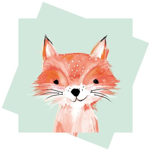 Servietten Fuchs Mint Orange Tischdeko Kindergeburtstag Geburtstagsparty Party Deko 33x33cm 20 Stück