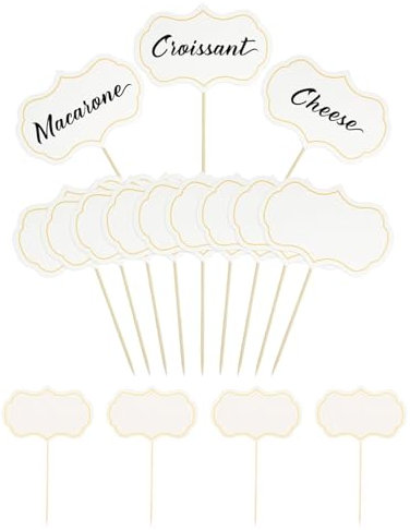 LEEQ Cupcake Toppers Tafel - 30 PCS Tischkarten Chalkboard Cupcake Picks Preisschilder Mini Tafel Set für Buffet Käsemarker Kuchen Topper Blank Zahnstocher Fahnen für Party Hochzeit Geburtstag