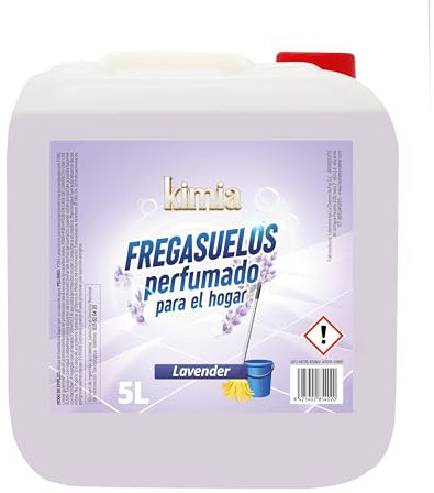 KIMIA - Fregasuelos Lavender Flower 5L | Fregasuelos Perfumado para Hogar | Limpiador de Suelo | Limpieza Profunda | Aroma a Flor Lavanda | Fragancia Fresca y Duradera | Para Todo Tipo de Superficies