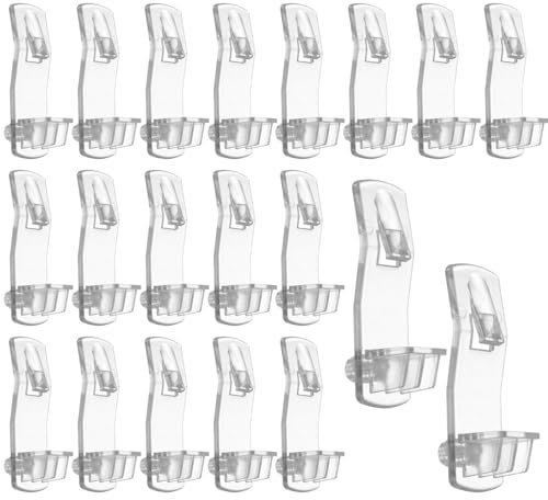20pcs Self Locking Shelf Support Pegs, Clear Plastic Shelf Pins Self-Locking Bracket Clips Replacement Shelf Pegs Shelving Pegs for 1/4in Diameter Holes & 0.79in Shelves Furniture Kitchen Cabinet