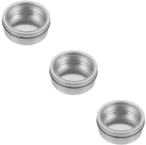 COLLBATH 3stücke Magnetische Gewürzdosen Silberne Runde Aufbewahrungsbehälter Mit Starkem Magnet Für Kühlschrank Und Küche Für Organisation Von Kräutern Und Gewürzen