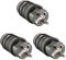 NONAME 199475 Provence Outillage - Fiche caoutchouc mâle 16 A 2P+T, Noir (Lot de 3)