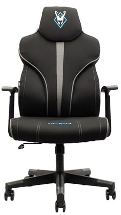 Woxter Stinger Station Alien Titanium - Silla Gaming Oficina (Gamer, Eje Acero, Levantamiento por pistón, Tela Transpirable, Ergonómica, Reposabrazos, Altura Ajustable)