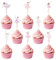 32pcs Ballerina Cupcake Kit, 8 Styles Ballerina Cupcake Toppers Ballerina Tutu Cupcake Toppers Ballet Slipper Cupcake Picks Perfect Cake Cupcake Dessert Muffin Decoration Birthday Party Supplies