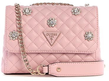 GUESS Damen Everlee Mini Convertible Crossbody Flap Umhängetasche, Rosenwasser