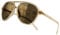 80Days Pilot Sunglasses – Classic Double Bridge, Sleek Metal Detail, UV400 Protection (Champagne)