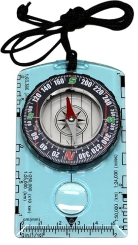 Navigation Compass for Hiking – Portable Compass with Luminous Display & Ruler, Military Outdoor Compass for Camping, Orienteering, Survival & Travel – Reliable Navigation Tool