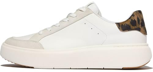 Fitflop Rtg Leopard Backtab Womens Casual Trainers in White Chocolate