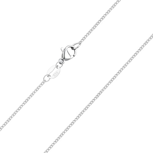 Kraven Feine 925 Silber Damen Halskette ohne Anhänger, Silberkette in 40.45.50.55.60 cm verfügbar Silberschmuck