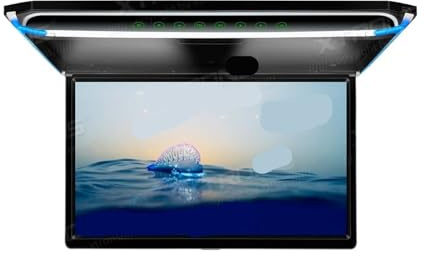 TIEOAXFT 17.3 Ultra-thin Car TV Roof Mounted Monitor 1080P HD Digital TFT 16:9 Car Roof Monitor USB SD