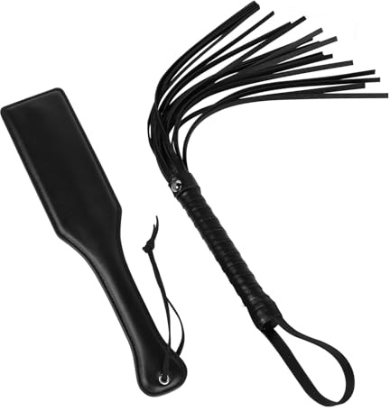 Sex Peitsche, 2 Stück Erotik BDSM Flogger Spielzeug inkl Peitschen und Paddel, Sexspielzeuge für Paare Sex Toys für Frauen und Männer