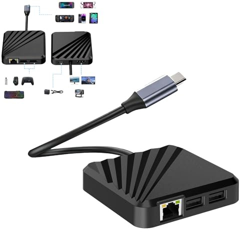 LICHIFIT Portable Multi-Interface Expansion Dock Hub HD Screen Mirroring Adapter USB-C Converter Connector for Nintendo Switch 2/1 for Rog Ally for Steam Deck Gaming Consol to Computor TV Projector