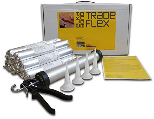 Elka Bond Trade Flex Wood Floor Adhesive Glue Applicator Gun and Sausage Adhesive