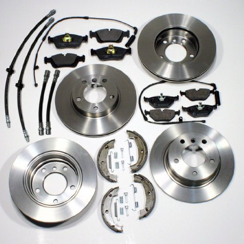 Bremsscheiben/Bremsen + Bremsbeläge + Handbremse + Zubehör + Bremsschläuche für vorne + hinten