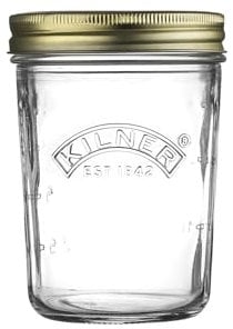 Kilner Weithals-Einkochglas | 350ml | Einmachgläser mit Schraubdeckel zum Konservieren von ganzen Früchten oder ganzem Gemüse | Vakuumversiegelung | Füllstandanzeige in ml