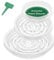 GROWNEER Lot de 15 soucoupes Transparentes de 20,3 cm, 20,3 cm, Plateaux de Pot de Fleurs avec 15 étiquettes de Plantes, soucoupes en Plastique pour Plantes d'intérieur et d'extérieur