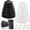 GOLRISEN Recoge Polvo Taladro 2 Colectores de Polvo para Taladro con Arandelas de Silicona Planas Recogedores de Polvo de Silicona para Taladras en Horizontal Vertical Pared o Techo(Negro y Blanco)