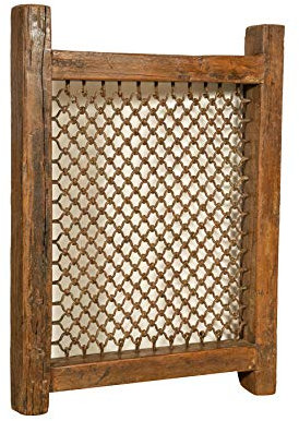 Biscottini Finestra Antica Legno massello 70x100 cm | Finestre in Legno Decorative e Funzionali | Finestra Vintage Legno