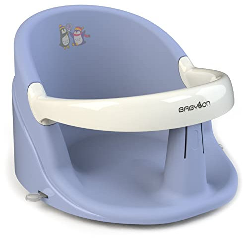 BABYLON Anatomischer Baby Badewannensitz Nemo. Badesitz Baby mit Anti-Rutsch Saugnäpfe von 6 Monaten, Babywanneneinsatz Violett