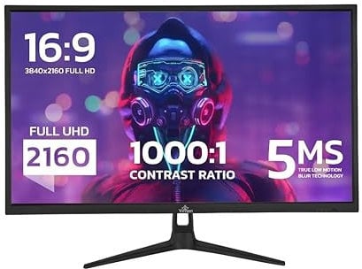 YEYIAN Ecran Flat Esports 27” 4K UHD HDR IPS | 3840x2160 | 60 Hz | 16:9 | Réponse 5 ms | NVIDIA G-Sync AMD FreeSync | VESA | DisplayPort HDMI USB