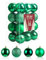 Aitsite Weihnachtsbaumschmuck-Set, bruchsicher, Weihnachtskugeln für Weihnachtsdekorationen, 4 cm, 24 Stück (Grün)