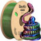 Gratkit Silk Tri-Color PLA Filament，3D Printer Filament 1.75mm, -0.03mm, 1KG/Roll, Silk PLA Red/Blue/Green