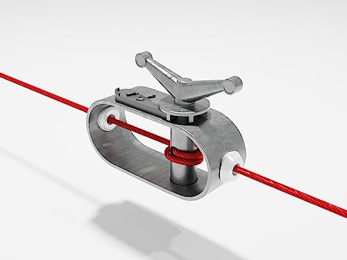 Planenfux® Tensor de cable de alambre con cable de acero revestido de 2 mm (21 m), tensor de cable de alambre fuerte para cubiertas, cubiertas de jardín y mucho más | Juego de tensores de cuerda con