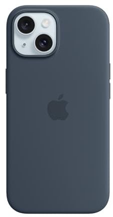 Apple iPhone 15 Plus Silicone Case with MagSafe - Storm Blue 