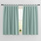 PONY DANCE Rideaux Occultant Court Maison Chambre Isolation Thermiques à Pattes Draperie de Fenêtre Tissu Solid Polyester, Vert Clair, L 140 x H 145cm, 2 PCs