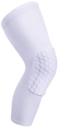 # Silicone Knee Pads Sports Anti Honeycomb Basketball Knee Pads Impact (White, M)