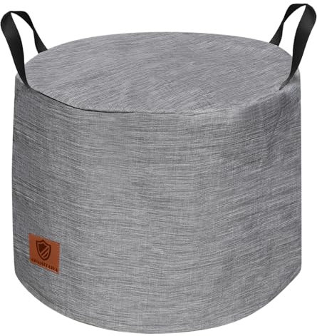 Feuerschalenabdeckung für Solo Stove Bonfire, 55,8 cm, wasserdichtes Solo-Herdschutz-Zubehör, Feuerschalenabdeckungen, rund, für den Außenbereich (Schwarz)