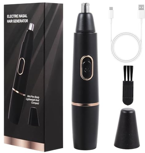 FEITA Ear and Nose Hair Trimmer for Men, Electric Cordless Men Rechargeable Noses-Hair Trimmer, 360 Rotating Dual-Blade Waterproof Nose Clippers, Dad & Men's Gifts for Him